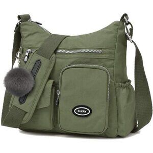 Waterproof Nylon Crossbody Bag with RFID Pocket Travel Shoulder Purse Tote